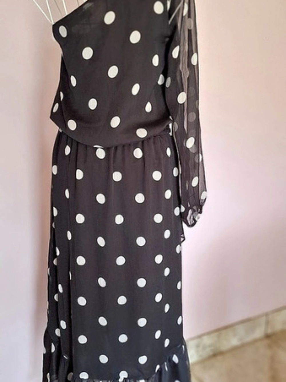 Lauren Ralph Lauren Polka Dot One-Shoulder Dress - Size 8 (NWOT)